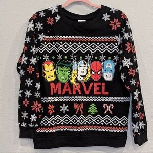 Marvel Superheroes Christmas Sweatshirt Sz 11/13